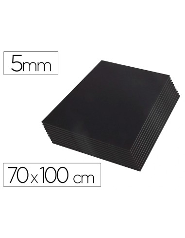 Carton pluma liderpapel negro doble cara 70x100cm espesor 5 mm