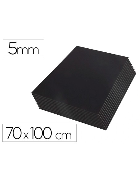Carton pluma liderpapel negro doble cara 70x100cm espesor 5 mm