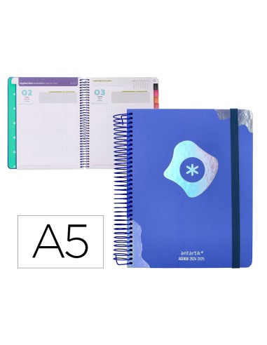 Agenda escolar antartik ano 24 25 curso coleccion maximal blue dia pagina a5