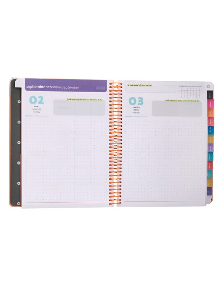Agenda escolar antartik ano 24 25 curso coleccion maximal light orange dia pagina a5