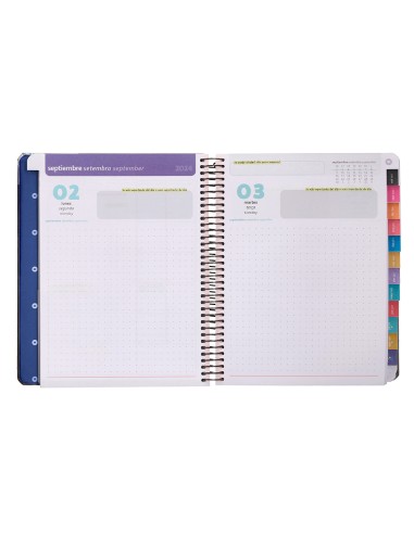 Agenda escolar antartik ano 24 25 curso coleccion maximal black dia pagina a5