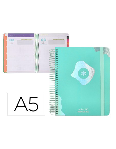 Agenda escolar antartik ano 24 25 curso coleccion maximal green dia pagina a5