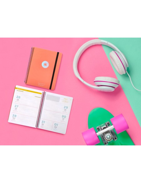 Agenda escolar antartik ano 24 25 curso coleccion minimal orange semana vista a6