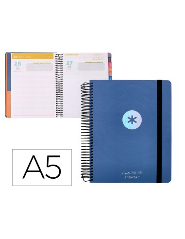 Agenda escolar antartik ano 24 25 curso coleccion minimal blue dia pagina a5