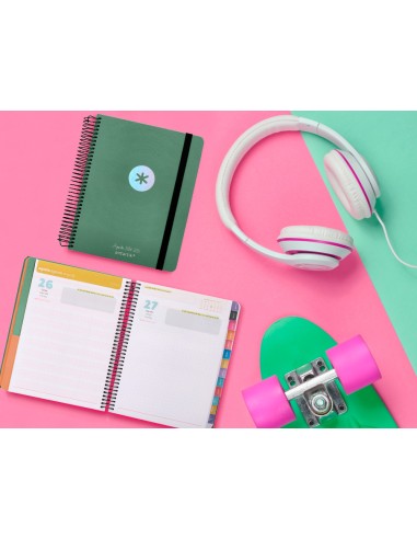 Agenda escolar antartik ano 24 25 curso coleccion minimal green dia pagina a5