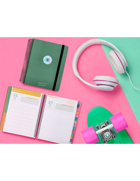 Agenda escolar antartik ano 24 25 curso coleccion minimal green dia pagina a5