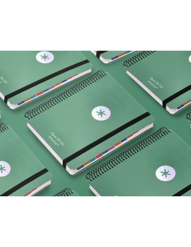 Agenda escolar antartik ano 24 25 curso coleccion minimal green dia pagina a5