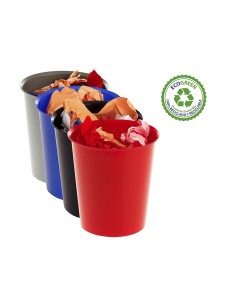 Papelera plastico archivo 2000 ecogreen 100 reciclada 18 litros color rojo 290x310