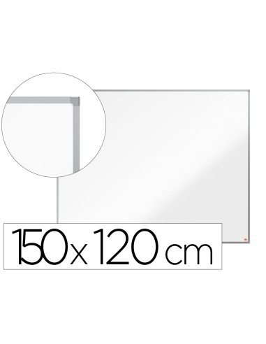 Pizarra blanca nobo essence acero lacado 1500x1200 mm