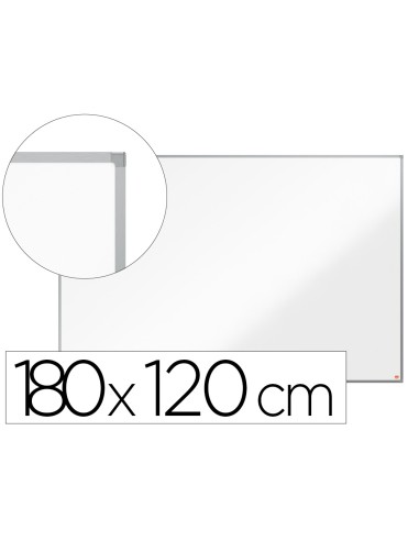 Pizarra blanca nobo essence acero lacado 1800x1200 mm