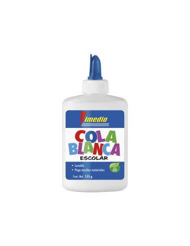 Pegamento cola blanca imedio escolar lavable bote de 125 gr