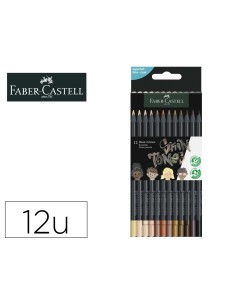 Lapices de colores faber castell black edition tonos de piel caja de 12 unidades colores surtidos