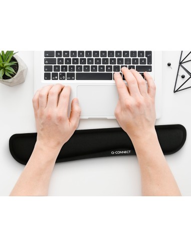 Reposamunecas q connect memory foam para teclado color negro 460x85x25 mm