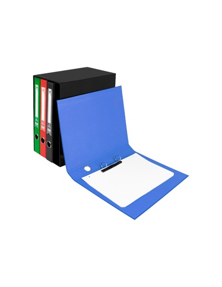 Modulo liderpapel 4 archivadores folio 2 anillas mixtas 25mm colores surtidos
