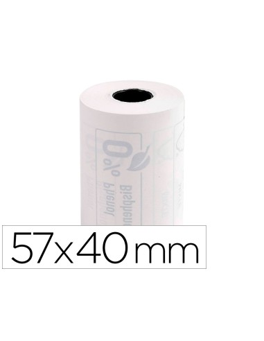 Rollo sumadora exacompta termico para tpv 57 mm x 40 mm 55 g m2 fsc sin bisfenol a ni plastico