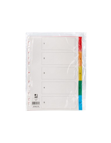 Separador q connect plastico juego de 5 separadores din a4 multitaladro