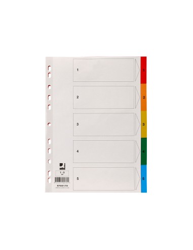 Separador q connect plastico juego de 5 separadores din a4 multitaladro