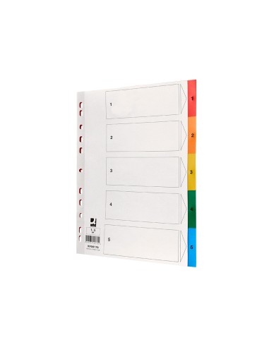 Separador q connect plastico juego de 5 separadores din a4 multitaladro