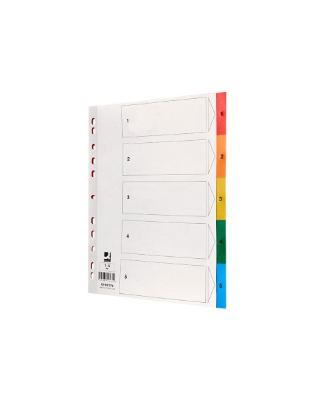 Separador q connect plastico juego de 5 separadores din a4 multitaladro