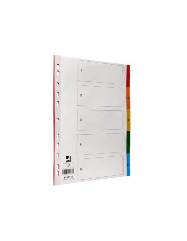 Separador q connect plastico juego de 5 separadores din a4 multitaladro