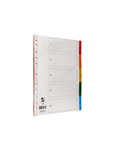 Separador q connect plastico juego de 5 separadores din a4 multitaladro