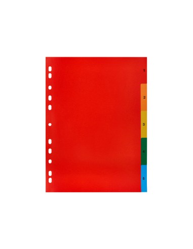 Separador q connect plastico juego de 5 separadores din a4 multitaladro