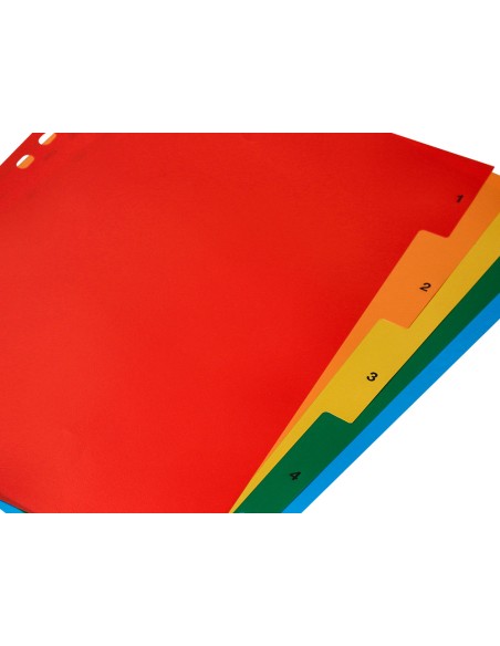 Separador q connect plastico juego de 5 separadores din a4 multitaladro