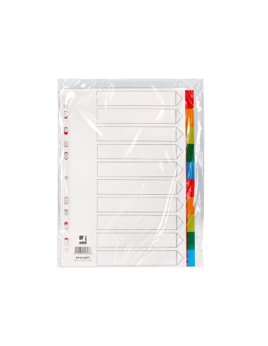 Separador q connect plastico juego de 10 separadores din a4 multitaladro