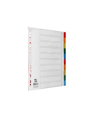 Separador q connect plastico juego de 10 separadores din a4 multitaladro