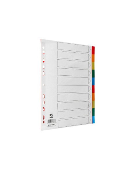 Separador q connect plastico juego de 10 separadores din a4 multitaladro