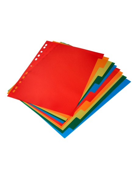 Separador q connect plastico juego de 10 separadores din a4 multitaladro