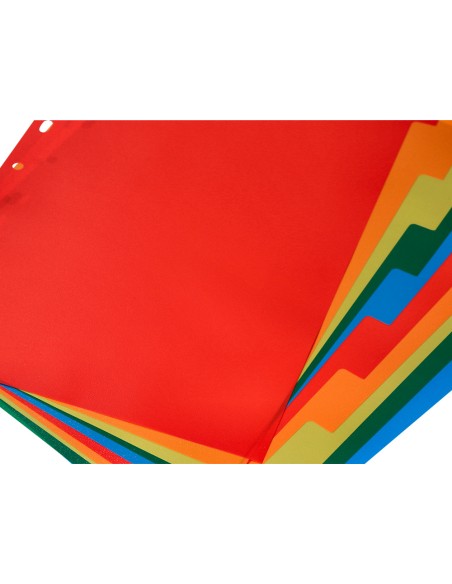 Separador q connect plastico juego de 10 separadores din a4 multitaladro