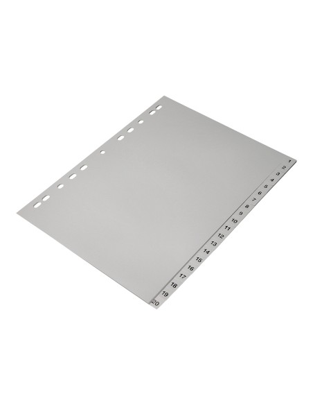 Separador numerico q connect plastico 1 20 juego de 20 separadores din a4 multitaladro
