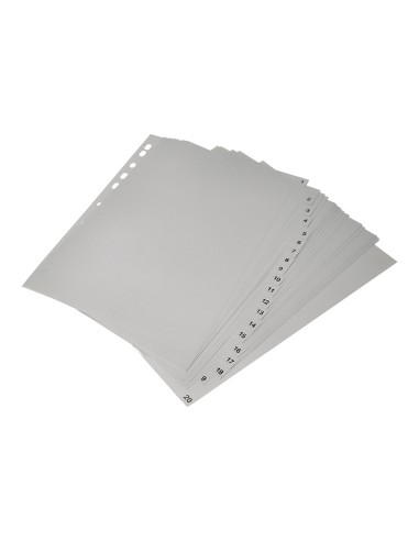 Separador numerico q connect plastico 1 20 juego de 20 separadores din a4 multitaladro