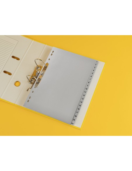 Separador numerico q connect plastico 1 20 juego de 20 separadores din a4 multitaladro