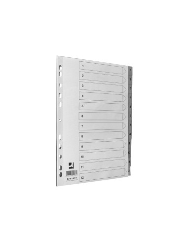 Separador numerico q connect plastico 1 12 juego de 12 separadores din a4 multitaladro
