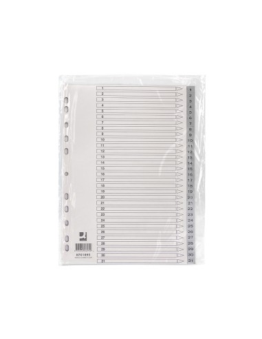 Separador numerico q connect plastico 1 31 juego de 31 separadores din a4 multitaladro