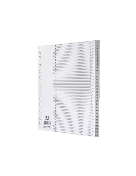 Separador numerico q connect plastico 1 31 juego de 31 separadores din a4 multitaladro