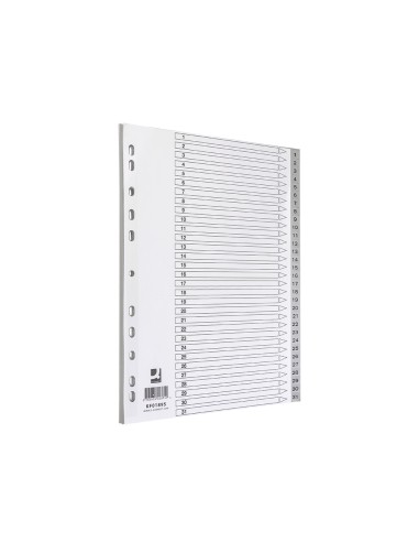 Separador numerico q connect plastico 1 31 juego de 31 separadores din a4 multitaladro
