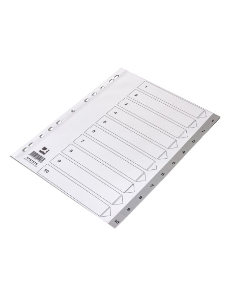 Separador numerico q connect plastico 1 10 juego de 10 separadores din a4 multitaladro