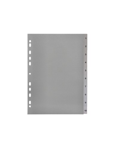 Separador numerico q connect plastico 1 10 juego de 10 separadores din a4 multitaladro
