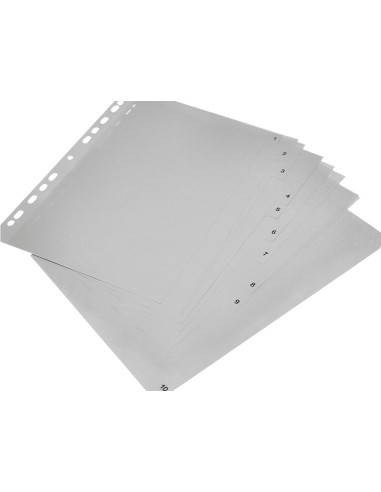 Separador numerico q connect plastico 1 10 juego de 10 separadores din a4 multitaladro