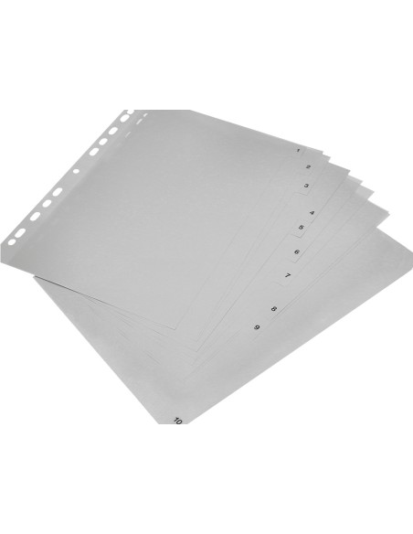 Separador numerico q connect plastico 1 10 juego de 10 separadores din a4 multitaladro
