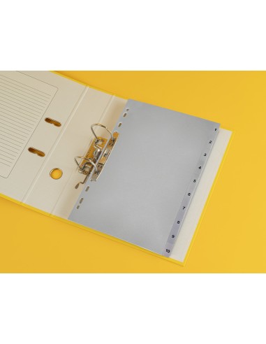 Separador numerico q connect plastico 1 10 juego de 10 separadores din a4 multitaladro