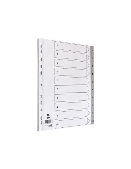 Separador numerico q connect plastico 1 10 juego de 10 separadores din a4 multitaladro