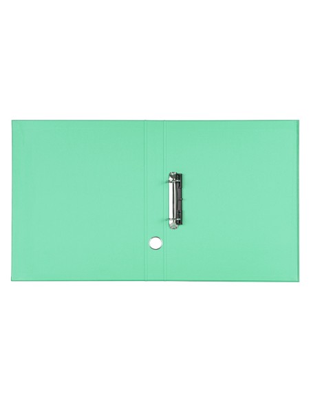 Modulo liderpapel 3 archivadores folio 2 anillas mecanismo de palanca 52mm verde pastel