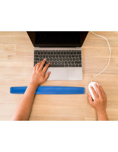 Reposamunecas q connect de gel para teclado color azul 525x58x17 mm