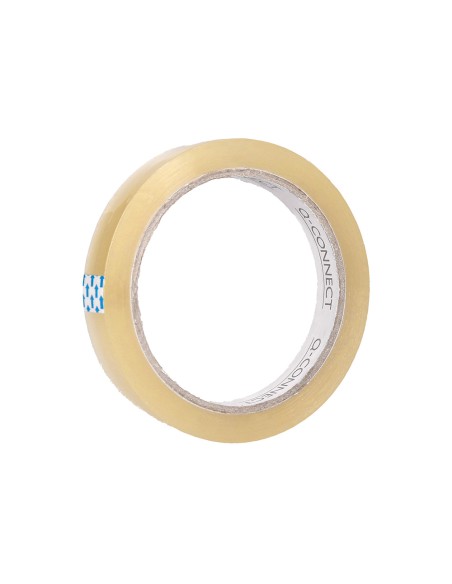 Cinta adhesiva q connect transparente 66 mt x 15 mm