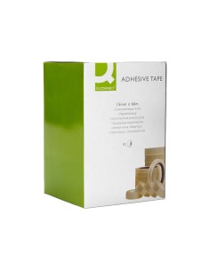 Cinta adhesiva q connect transparente 66 mt x 15 mm
