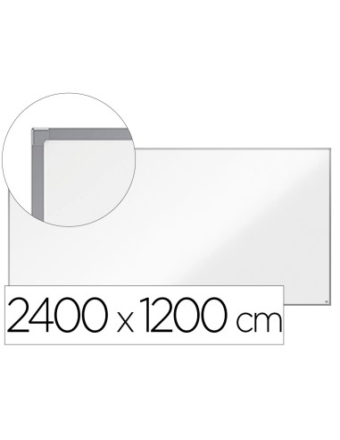 Pizarra blanca nobo essence acero vitrificado magnetica 2400x1200 mm